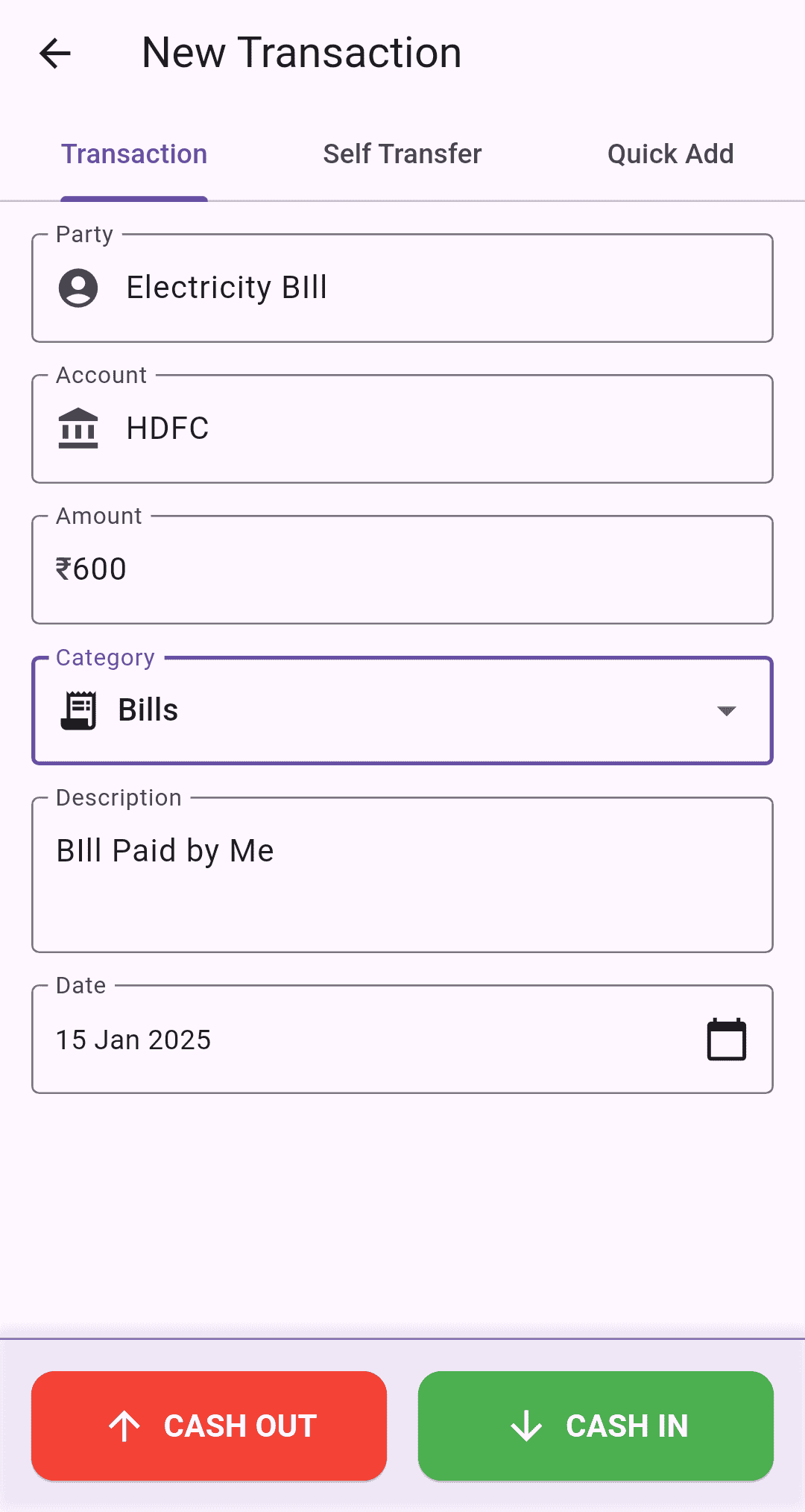 expense tracker dashboard